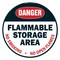 Signmission Flammable Storage Area 16in Non-Slip Floor Marker, 16" x 16", FD-C-16-99934 FD-C-16-99934 - alternate 1